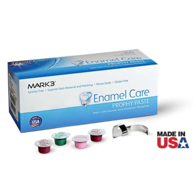 Enamel Care Prophy Paste, 200/Pack, Medium Assorted, 2 Boxes, Mark3, 100-1570-2