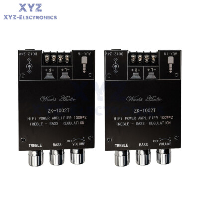 2X ZK-1002T Bluetooth TPA3116 2 Channel 2*100W Digital Audio Amplifiers Module