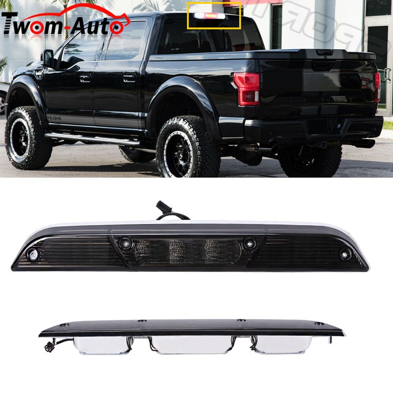 For 15-20 Ford F150 Smoke Lens LED 3RD Third Rear Brake Tail Light W/ Cargo Lamp
