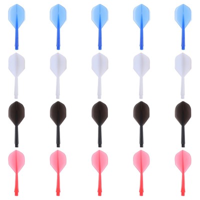 20 Pcs Outdoor Dart Games Flying Dart Flights Integrated Dart Shaft