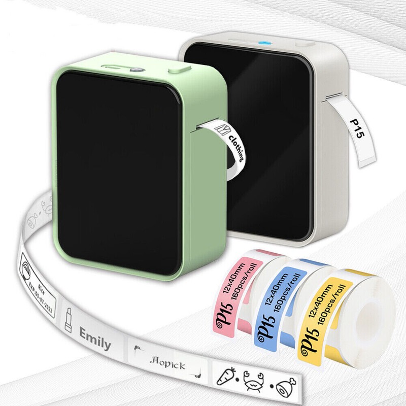 Tragbar P15 Bluetooth Etikettendrucker Labeldrucker Aufkleber BeschriftungsgerÃ¤T