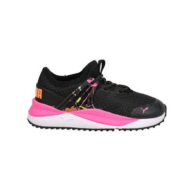 

Puma Pacer Future Splatter Neon Ac Slip On Youth Girls Black Sneakers Casual Sh, Черный, Puma Pacer Future Splatter Neon Ac Slip On Youth