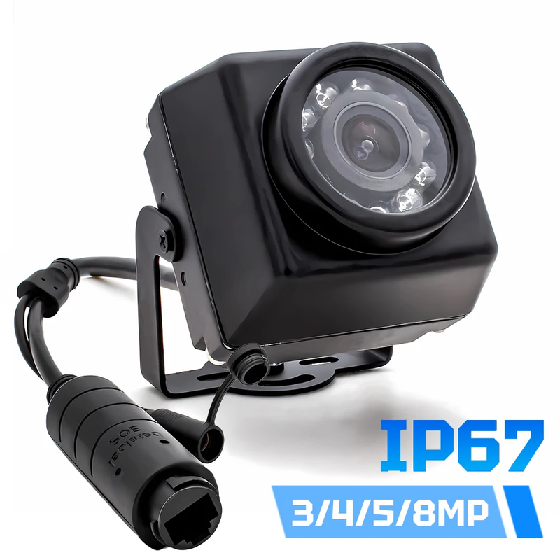 IP67 POE IP Camera 4K Webcam IR Night Vision Support Onvif RTSP H.265 Outdoor Wa