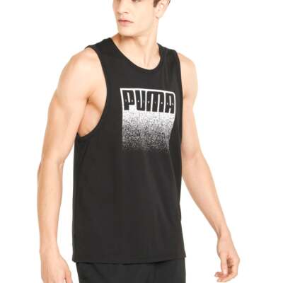 

Майка мужская черная повседневная Puma Performance Graphic Scoop Neck 521642-01, Черный