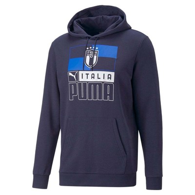 

Puma Italy Soccer Ftblcore Pullover Hoodie Mens Blue Casual Athletic Outerwear 7, Синий, Puma Italy Soccer Ftblcore Pullover Hoodie