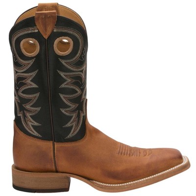 

Justin Boots Caddo Ковбойские мужские коричневые повседневные ботинки с квадратным носком BR740, Коричневый, Justin Boots Caddo Square Toe Cowboy