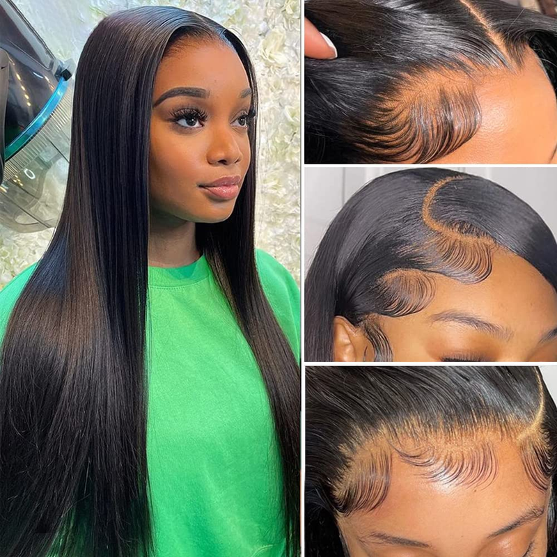 Lace Front Wigs Human Hair 13X4 HD Transparent Straight Lace Frontal Wigs Human