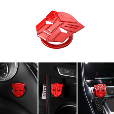 Red Transformers Autobots Car Auto Ignition Engine Start Stop Ring Cover Cap