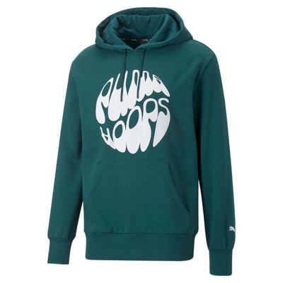 

Puma Graphic Booster Hoodie 2 Мужская зеленая повседневная верхняя одежда 53646701, Зеленый