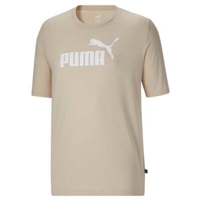 

Puma Ess Heather Logo Crew Neck Short Sleeve TShirt Big Tall Mens Beige Casual T, Бежевый, Puma Ess Heather Logo Crew Neck Short Sleeve TShirt Big Tall