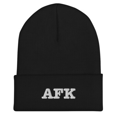 AFK Cuffed Beanie-  Gaming - Gamer - Away From Keyboard / Controller