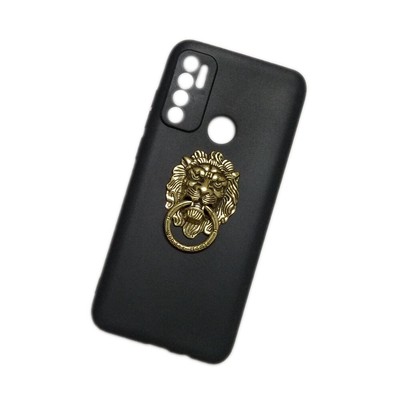 For Vsmart Live 4 Metal Lion Head Finger Ring Stand Holder Soft TPU Case Cover