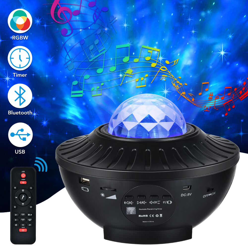 Galaxy Starry Night Light Laser Projector Ocean Star Sky Party Speaker