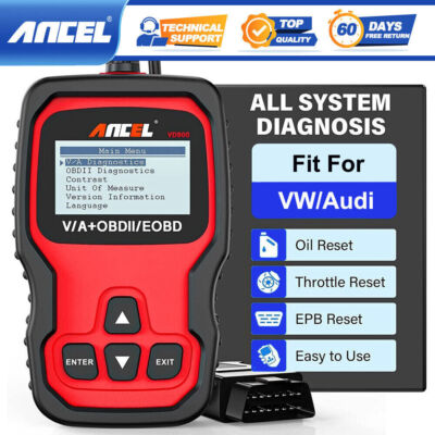 Ancel VD500 Car Diagnostic Tool OBD2 Full System Code Reader EPB ABS Oil Scanner