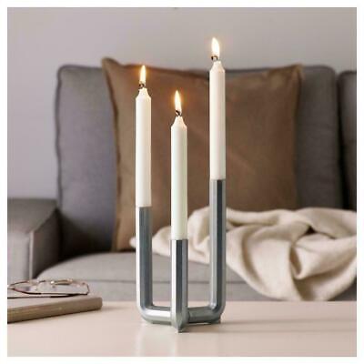 Ikea IKEA PS 2017 Designer Leuchter Kerzenständer für 3 Kerzen Silber NEU OVP