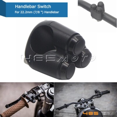 7/8'' Motorcycle Handlebar 3-Button Control Switch Latch Momentary for Cafe Racer