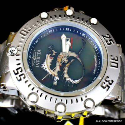 Pre-owned Invicta Subaqua Noma Vii Black Mop Dragon Swiss Automatic R150 Watch 52mm