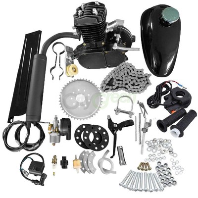 80cc Bike Bicycle Motorized 2 Stroke Petrol Gas Motor Engine Kit Set Black