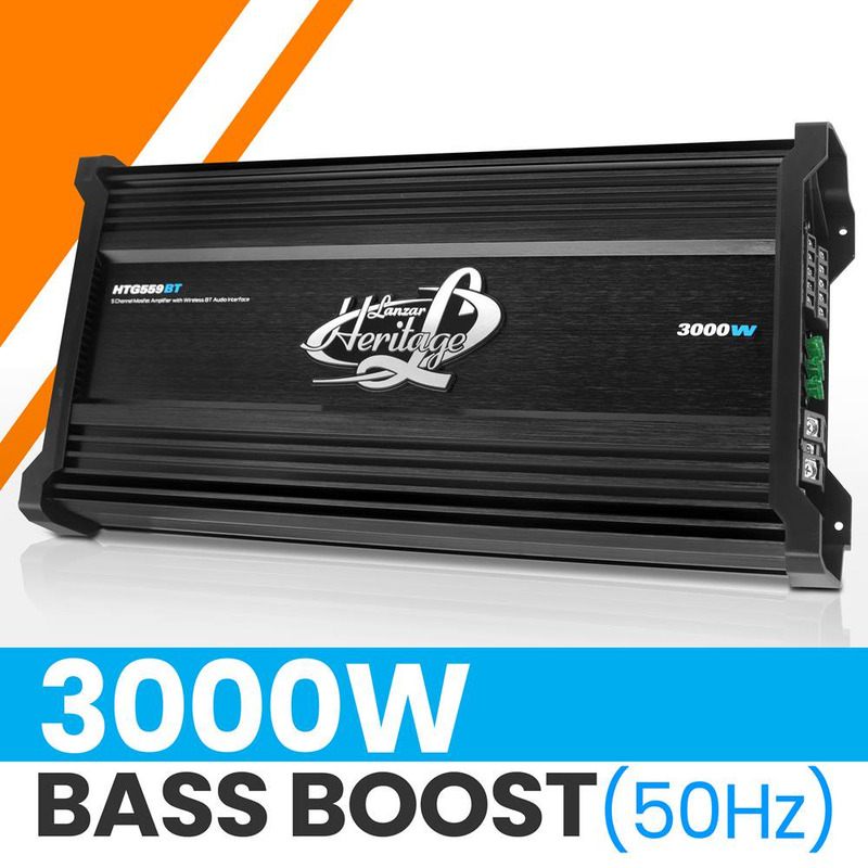 Lanzar5-Channel Mosfet Amplifier With Wireless Bluetooth Audio Interface