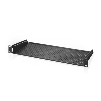 Vented Cantilever 1U Universal Rack Shelf, 6'' Deep for 19'' Racks, 40lbs Capacity