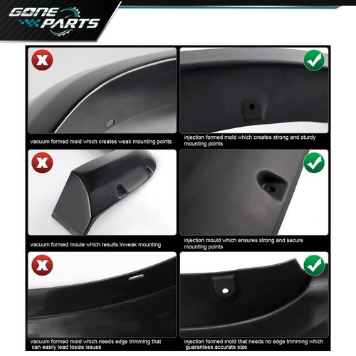 Fit For 09-14 Ford F150 Styleside Pocket Rivet Bolt-on Style Fender Flares