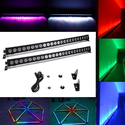 10X 72W RGB 24 LED Wall Washer Stage Light Bar DMX Party Disco Club Show Decor