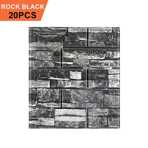 10/20 Pcs 3D Tile Brick Wall Sticker Self-adhesive Waterproof PE Foam Panel