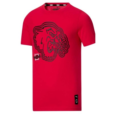 

Футболка Puma Basketball Pack Time Out с круглым вырезом и короткими рукавами для мальчиков, Красный, Puma Basketball Pack Time Out Graphic Crew Neck Short Sleeve T-Sh