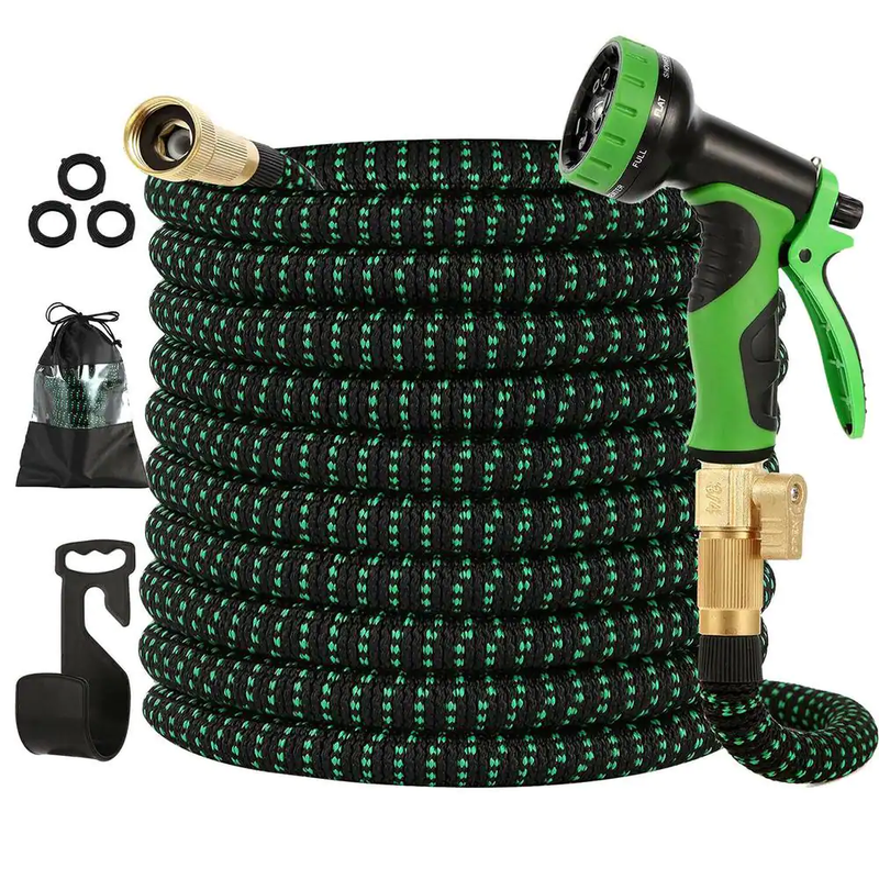 100 Ft. Flexible Water Hose with 10 Function Nozzle Garden Water Hose Expandable