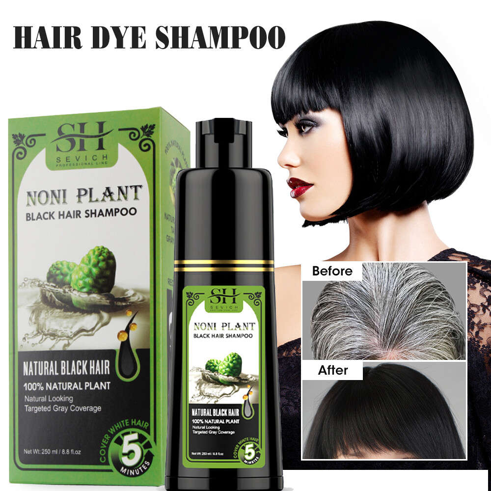 Sevich Natural Permanent Instant Hair Color Dye Shampoo Noni Oil Hair Coloring