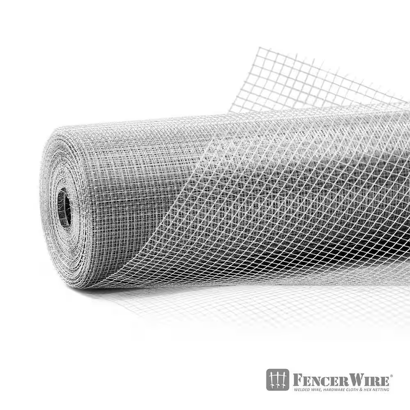 Fencer Wire Hardware Cloth 1/4 in 23 Gauge 2ft x 50ft Galvanized Mesh Fence Roll