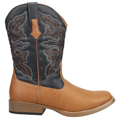 

Мужские коричневые повседневные ботинки Roper Cowboy Classic Square Toe Cowboy 09-020-1900-0012, Коричневый, Roper Cowboy Classic Square Toe Cowboy