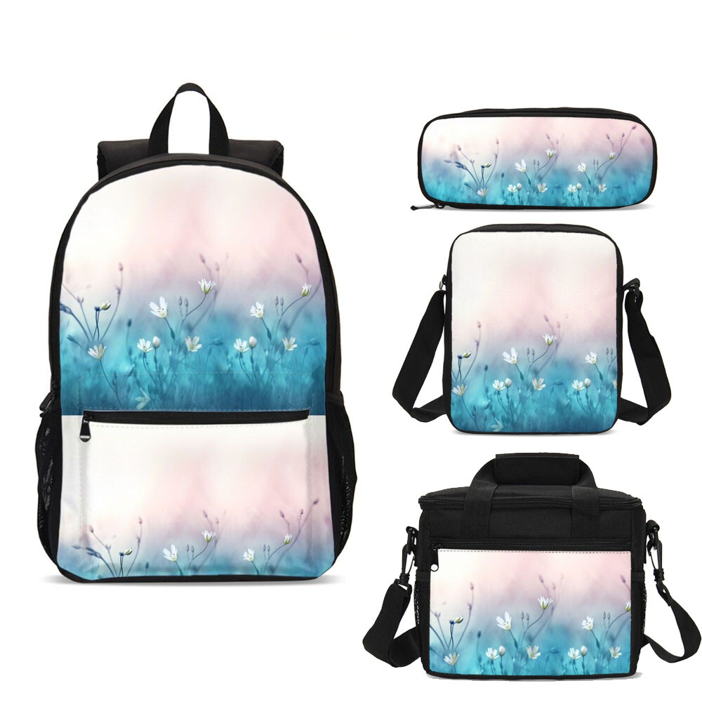 girls backpack with lunchbox