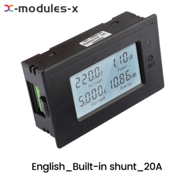 DC6-200V 20/50/100A Multi-functional Voltmeter Ammeter Digital Power Meter+Shunt