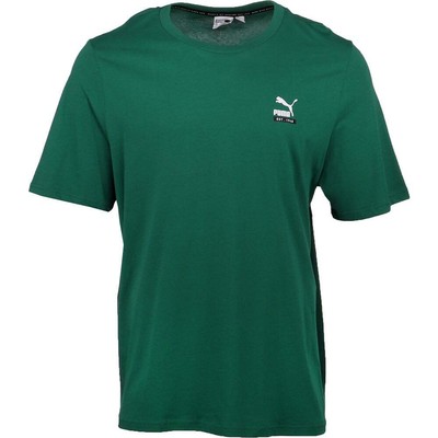 

Футболка Puma Classics с маленьким логотипом и круглым вырезом и короткими рукавами, мужская, размер  C, Зеленый, Puma Classics Small Logo Graphic Crew Neck Short Sleeve T-Shirt