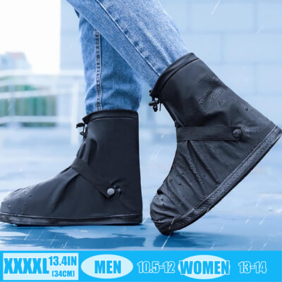 Waterproof Shoe Covers Reusable Zipped Overshoe Rain Snow Boot for Outdoor Travl
