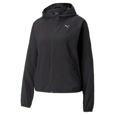 

Женская черная повседневная спортивная верхняя одежда Puma Run Lightful Full Zip Jacket 5232, Черный, Puma Run Lightweight Full Zip Jacket