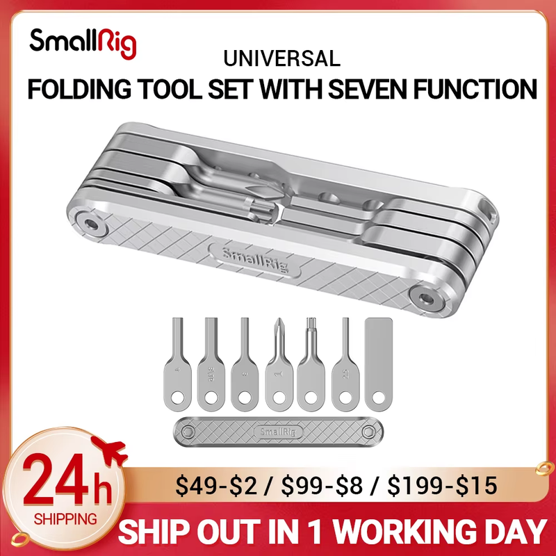 SmallRig Universal DSLR Camera Rig Folding Tool Set with Screwdrivers and Wrench