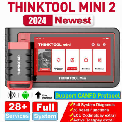 Thinktool Mini2 All System Diagnostic Scanner Bi-directional Key Code 28 Reset