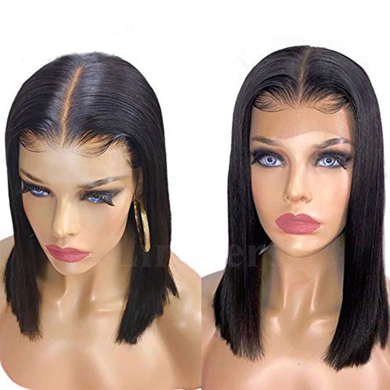 Medium Shoulder Length Bob Full Wig Brazilian Human Hair Lace