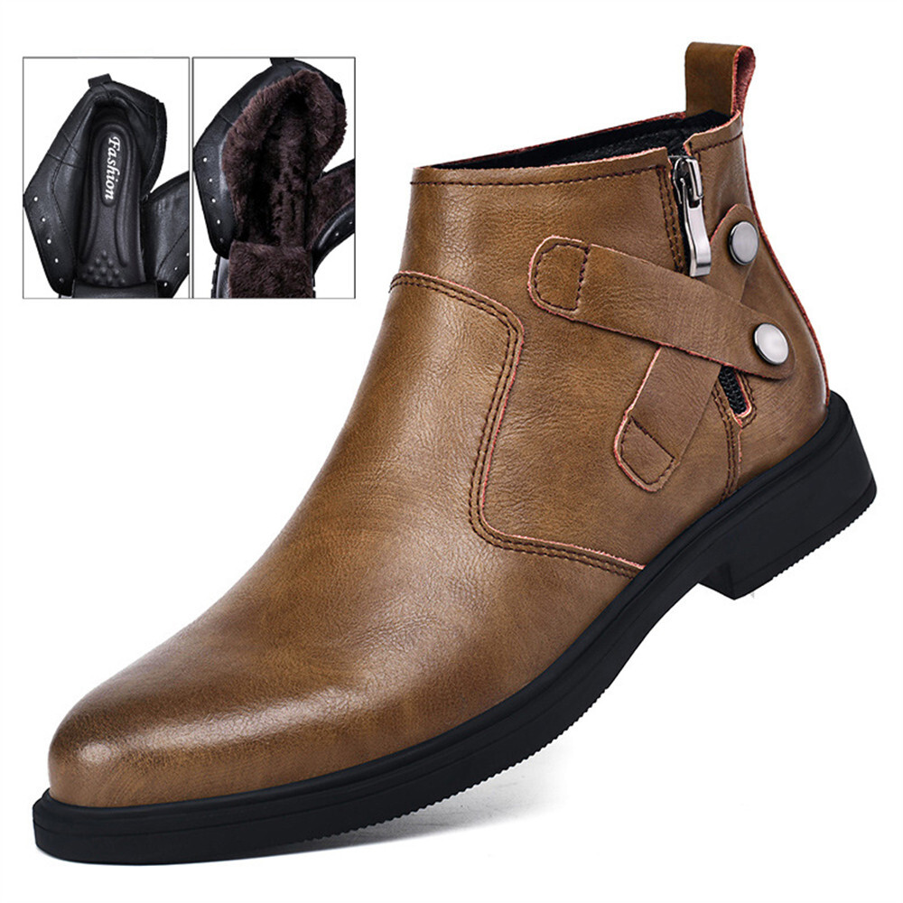 Mens Leather Chelsea Boots, Formal Slip-on Dress Boots For Wedding, Party, And Office:Shoes & Accessories