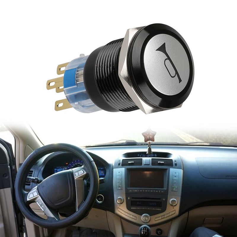 7Pcs Push Button Switch SPST Momentary Metal Switch Car Auto Boat Waterproof