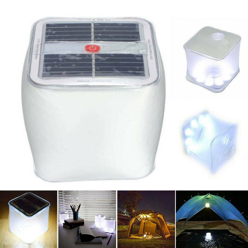 RTR Led Foldable Solar Power Inflatable Tent Camping Light Outdoor Emergency Inf