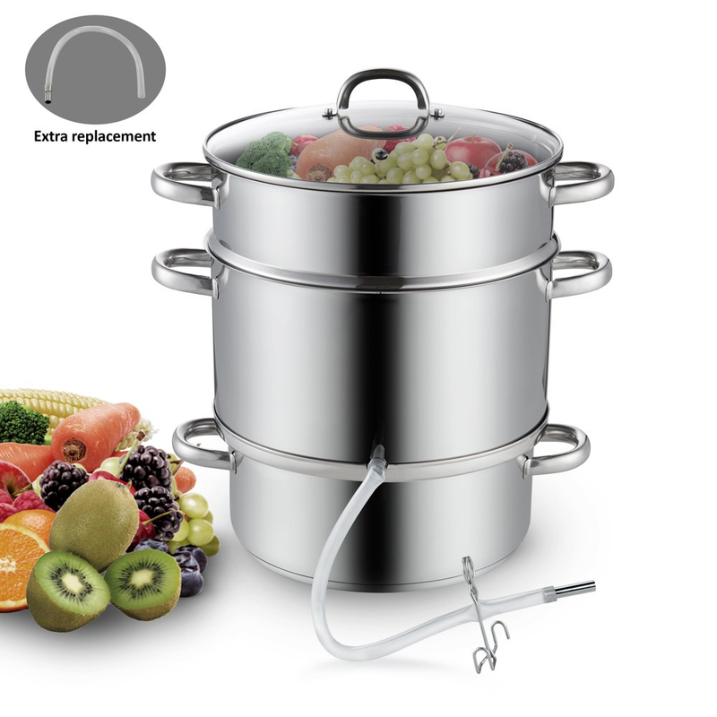 Canning Juice Steamer Extractor Fruit Vegetables for Making Jelly, Sauces, 11-Qt
