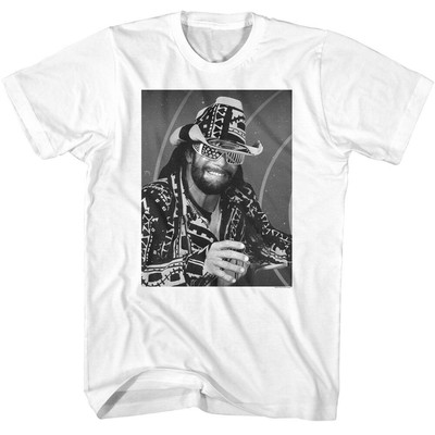 Men's Macho Man Macho Man B W T-shirt XXXXX-Large White