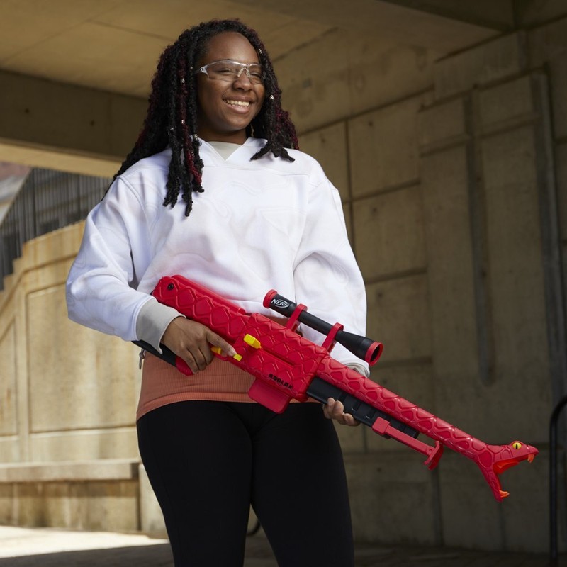 Nerf Roblox Zombie Attack: Viper Strike Sniper Nerf Blaster, 6 Nerf Elite Darts