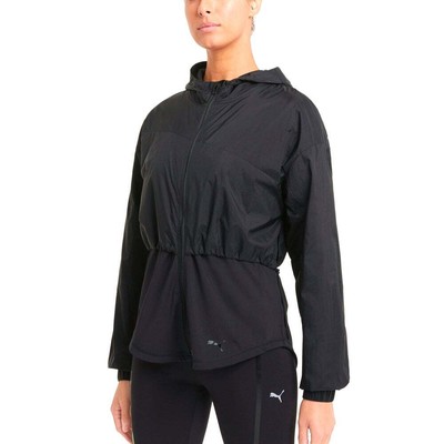 

Puma Train Ultra Hooded Full Zip Jacket Womens Size  Casual Athletic Outerwea, Черный, Puma Train Ultra Hooded Full Zip Jacket