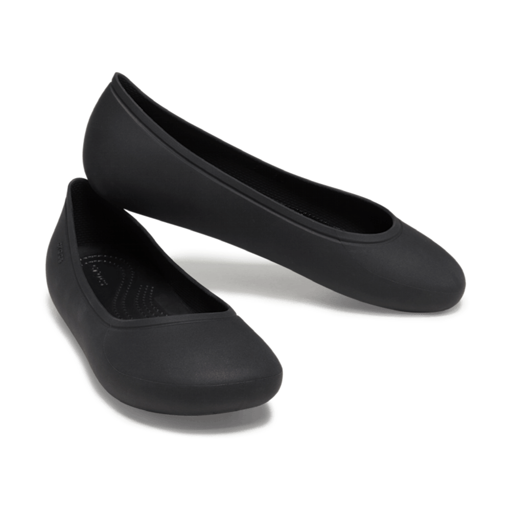 New CROCS Womens BROOKLYN FLAT 209384-001 BLACK US W 5 - 9
