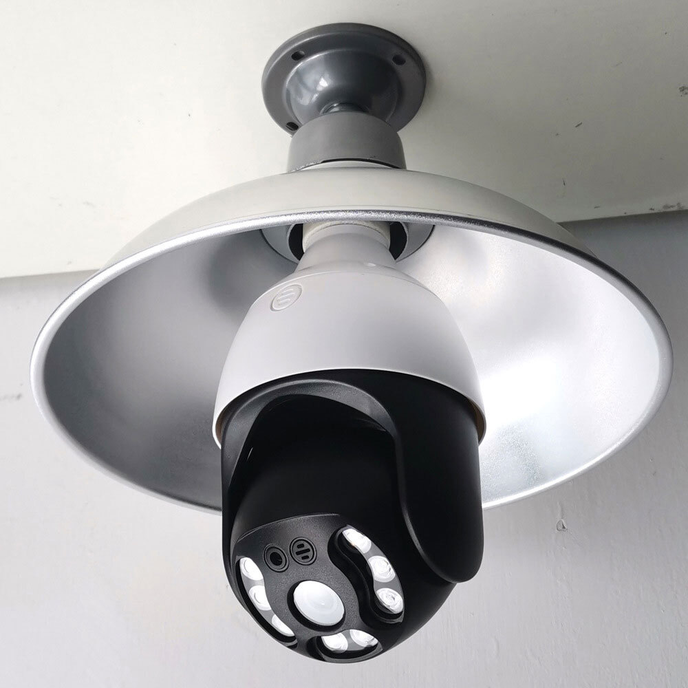 Smart Tuya Wireless Bulb Camera 5MP 4x Zoom Cam AI Motion Detection Night Vision