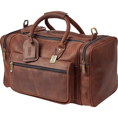 ClaireChase Rustic Sports Valise Duffel - Rustic Brown Travel Duffel...